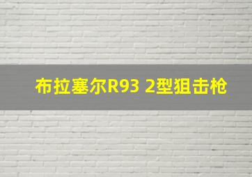 布拉塞尔R93 2型狙击枪